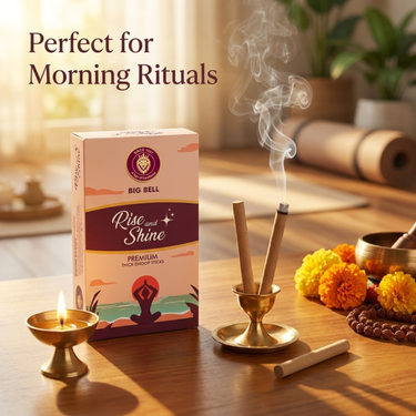 Big Bell Rise & Shine Premium Thick Dhoop Sticks - 10 Sticks