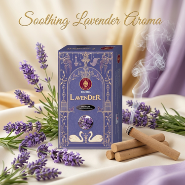 Big Bell Lavender Thick Dhoop Sticks – 10 Sticks