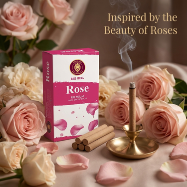 Big Bell Rose Premium Thick Dhoop Sticks - 3 Inch