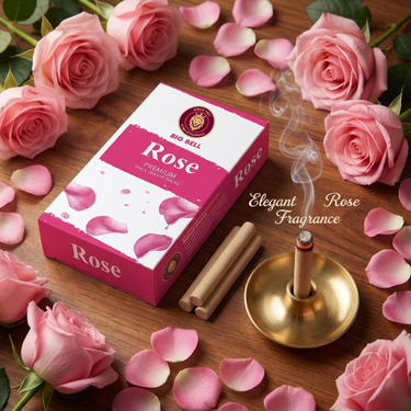 Big Bell Rose Premium Thick Dhoop Sticks - 3 Inch
