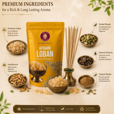 Big Bell Afghani Loban Premium Flora Incense Sticks - 100grm