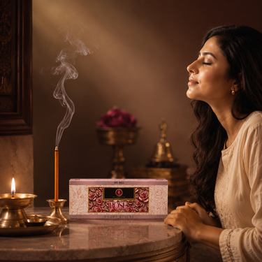 Big Bell Rose Dhoop Sticks 6 Inch | 10 Sticks