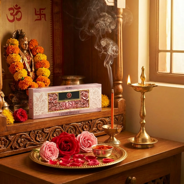 Big Bell Rose Dhoop Sticks 6 Inch | 10 Sticks