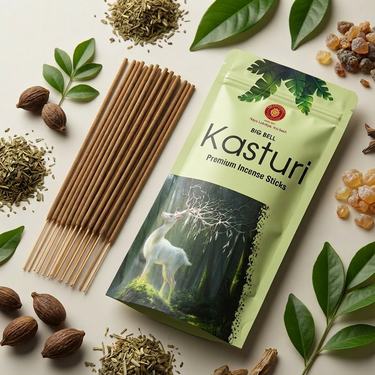 Big Bell Kasturi Premium Incense Sticks - 90 Gram