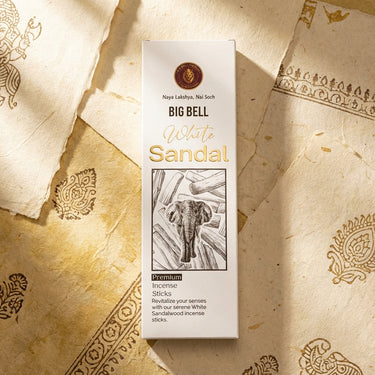 Big Bell White Sandal Premium Incense Sticks - 100 Gram