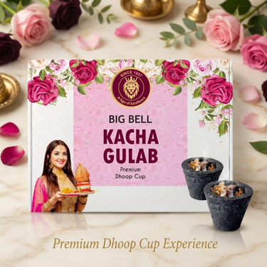 Big Bell Kacha Gulab Premium Dhoop Cup - 10 Cups