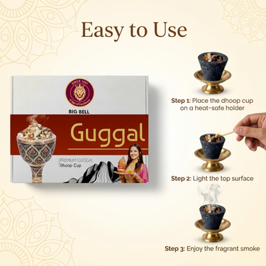 Big Bell Guggal Premium Dhoop Cup - 10 Cup