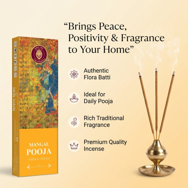 Big Bell Mangal Pooja Natural Flora Incense Sticks - 50g