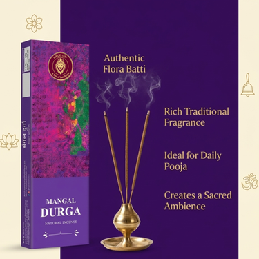 Big Bell Mangal Durga Natural Flora Incense Sticks - 50g