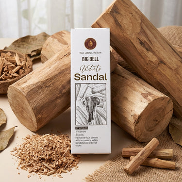 Big Bell White Sandal Premium Incense Sticks - 100 Gram