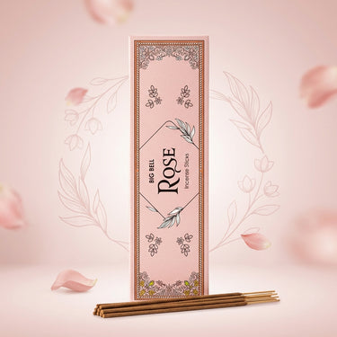 Big Bell Premium Rose Incense Sticks - 10 Sticks