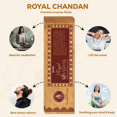 Big Bell Royal Chandan Premium Incense Sticks - 10 Sticks