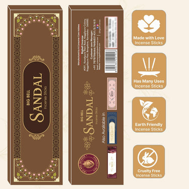 Big Bell Sandal Incense Sticks - 10 Sticks