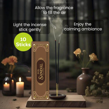 Big Bell Sandal Incense Sticks - 10 Sticks