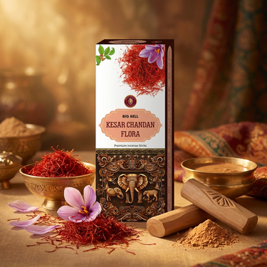 Big Bell Kesar Chandan Flora Premium Incense Sticks - 225 Gram